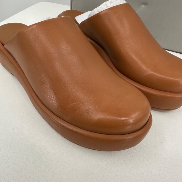 Everlane The Puffa Flatform in Brown Leather sz 9.5 Women's Chunky Platform Clog - Picture 2 of 12